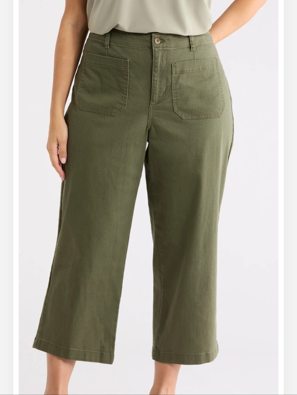 Sanctuary Supernova Crop Pants In Color Fatigue Green Size 20W NWT